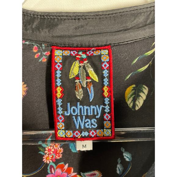 Johnny Was Black Silver Ombre Full Sequin Long Sleeve Button Down Blouse Medium - Picture 3 of 6